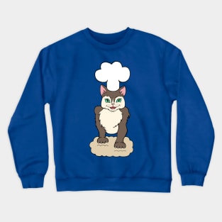 Maine Coon Cat Kneading Biscuits Crewneck Sweatshirt